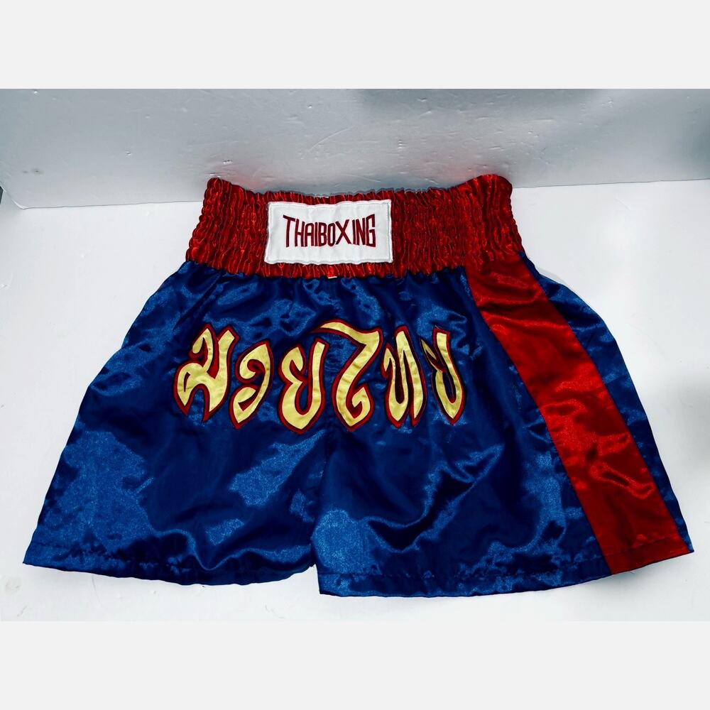 Thai Boxing Shorts Kickboxing XXL 2XL Red Blue MMA